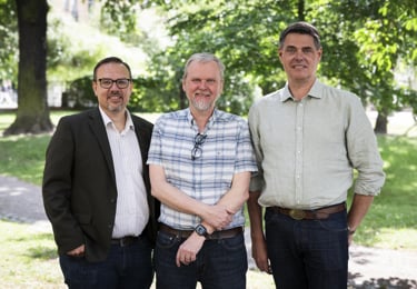 Elektrikernas förbundsledning: Per-Ola Nilsson, Urban Pettersson och Mikael Pettersson